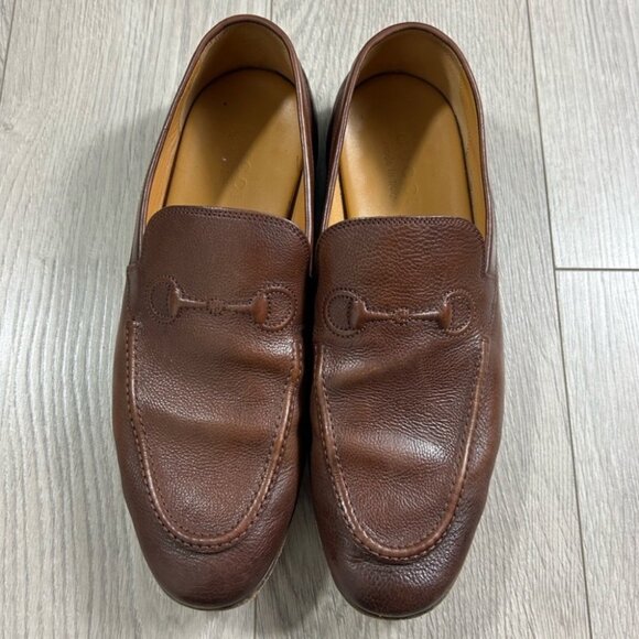 Gucci Brown Leather Horsebit Loafers - Picture 2 of 10